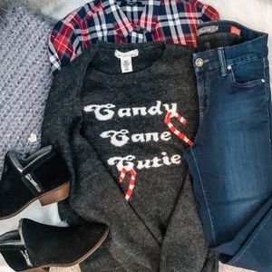 H&M L.O.G.G. Brand Candy Cane Sweater